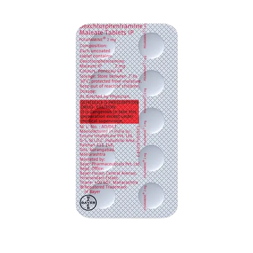 polaramine 2mg tablet 10's